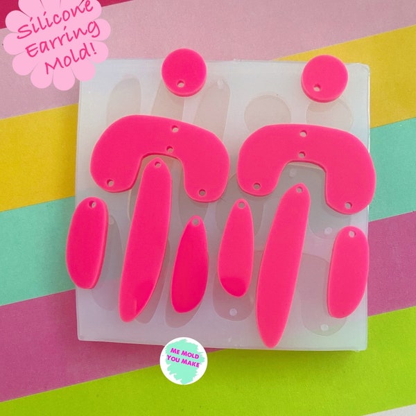 Fashion dangle silicone earring mold/ mould