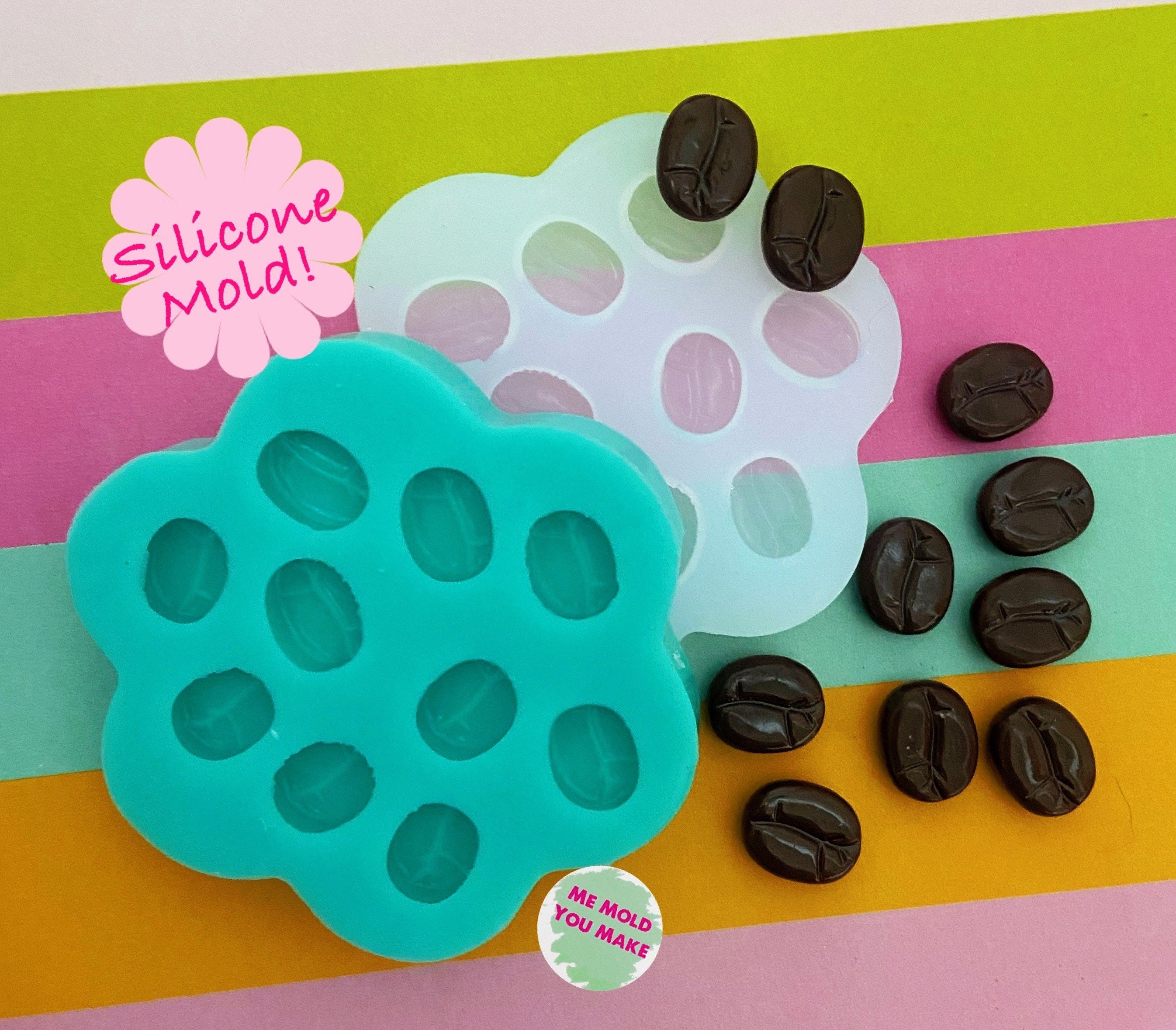 Silicone mold of coffee beans