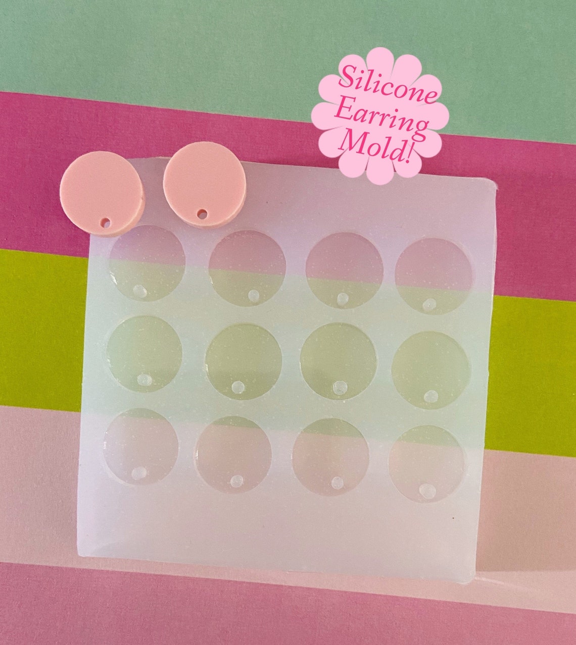 15mm Stud topper Silicone earring mold / mould Etsy