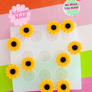 15mm sunflower silicone mold/ mould Matte image 2