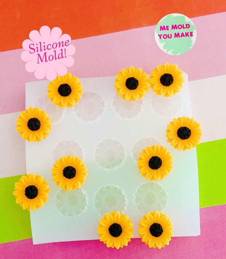 15mm sunflower silicone mold/ mould Matte image 2