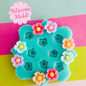 8 x Little flower silicone mold / mould