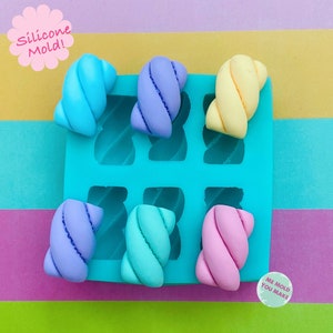 Silicone mold of marshmallows / sweets  cabochons