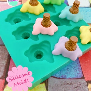 Silicone mold/ mould of little melting ice creams