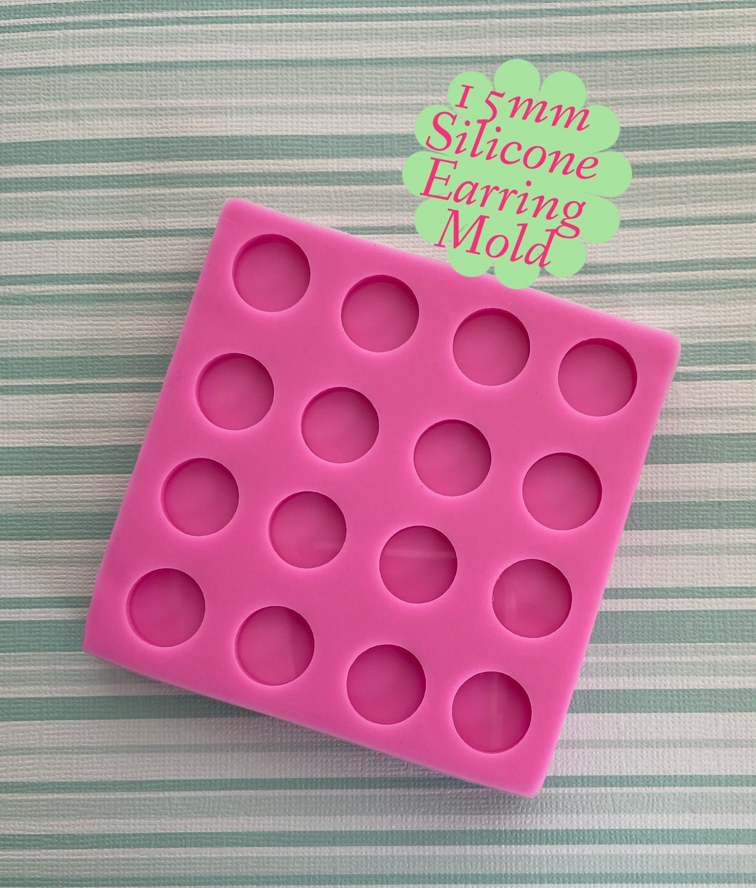 15mm stud silicone earring mold / mould Etsy