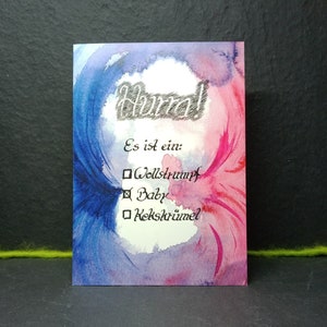 Postkarte A6 'Hurra! Es ist ein Baby'