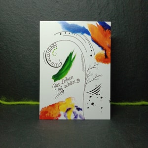 Postkarte A6 'Huuuhhhiiii - Das Leben ist schön!'