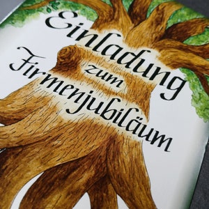 Klappkarte A6 'Einladung Firmenjubiläum'