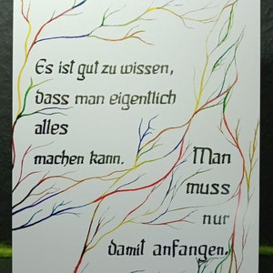 Postkarte A6 mit Zitat zur Motivation