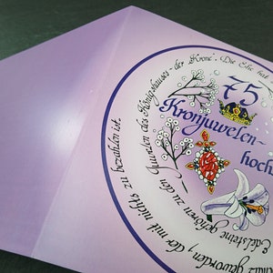 Klappkarte 'Kronjuwelenhochzeit' Bedeutung des Hochzeitstages