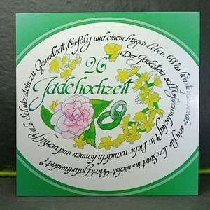 Klappkarte 'Jadehochzeit' Bedeutung des Hochzeitstages
