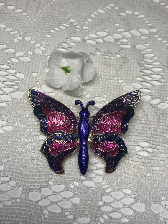 Beautiful Vintage Butterfly Brooch Made in Germany - image 1