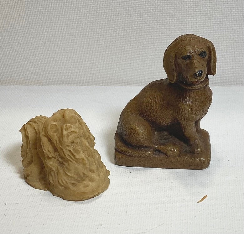 2 Small Vintage Dog Figurines Etsy