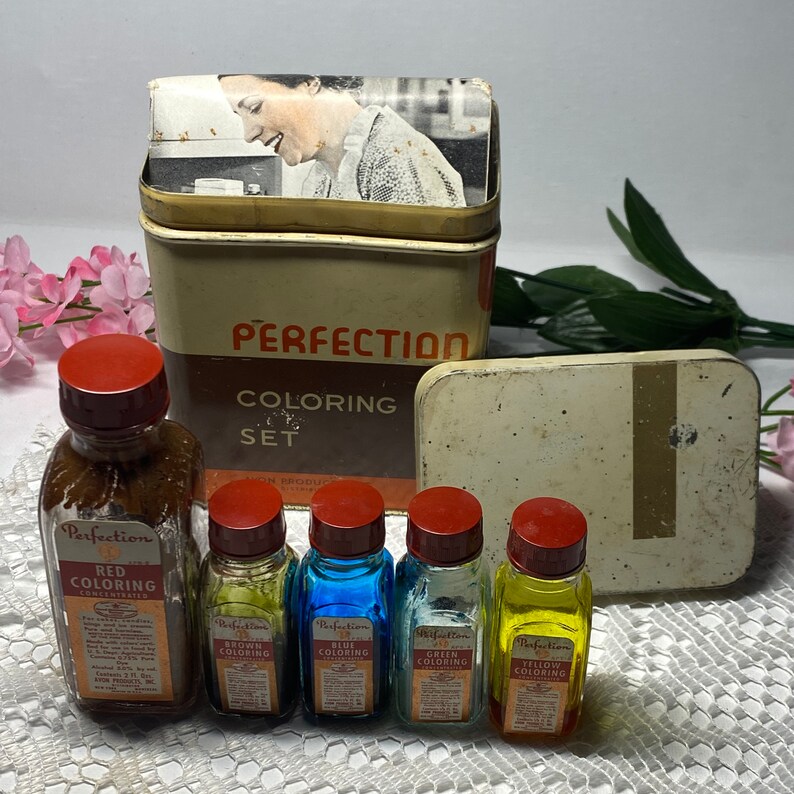 Vintage Avon Food Coloring Baking Set Etsy Canada