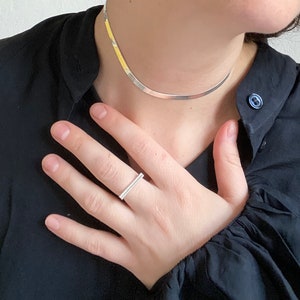 Zierlicher Choker, Schlichter Choker, Sterling Schlangen Kette Choker I Minimalistischer Choker 1 Stück Bild 3