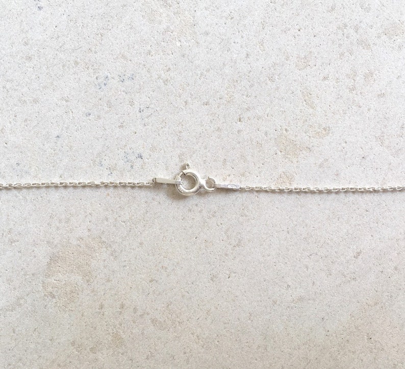 Sierlijke ketting I Minimalistische zilveren ketting I Slik ketting I Vrijheid ketting afbeelding 3