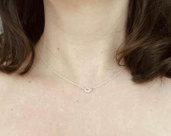 Dainty Sterling Silver Knot Necklace – Handmade Promise Jewelry