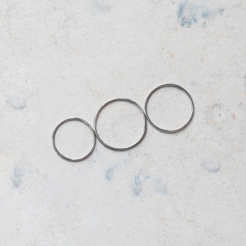 3er Set Minimalist Knuckle Stacking Silber Ringe oder Anhänger Bild 2