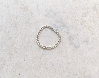 Dainty silver ring I Chain ring I Stackable ring I Stacking ring