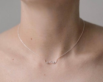 Dainty Sterling Silver Boobies Necklace | Feminist Jewelry