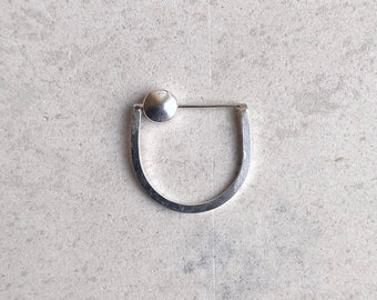 Statement geometric silver ring