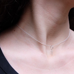 Dainty Necklace I Minimalist Silver Necklace I Feminist necklace image 1