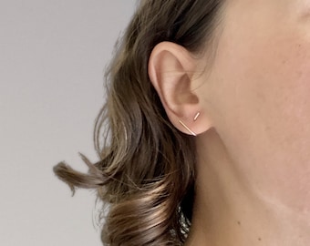 Ear cuff I Silver Lobe Cuff I Minimalistische oorbel I Unieke minimalistische I Stud oorbel