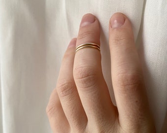 Double knuckle ring | stacking ring