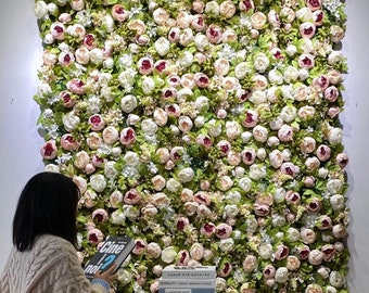 Artificial Flower Wall Etsy