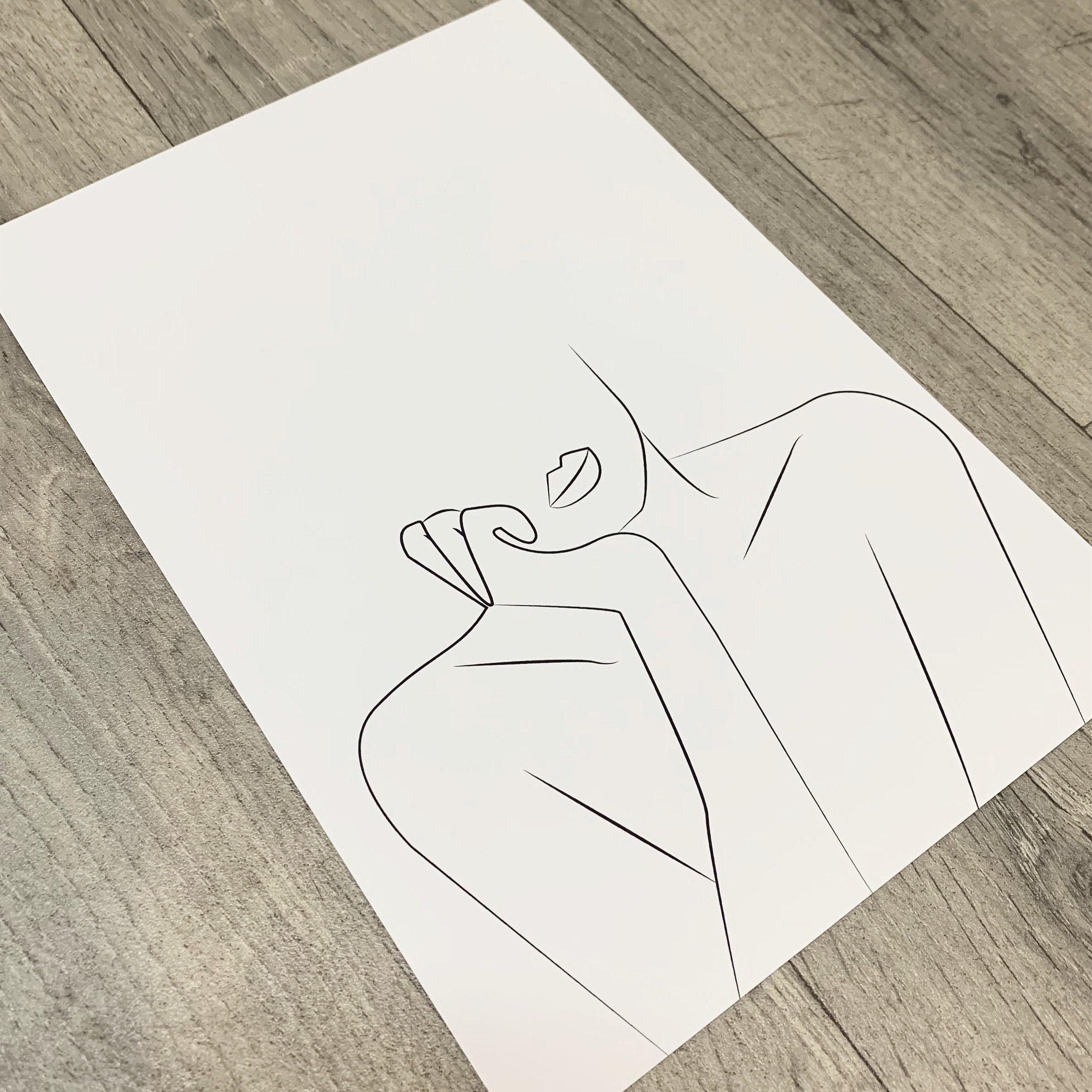 Female Body Line Drawing Feminine Line Art Body Line Art | Etsy