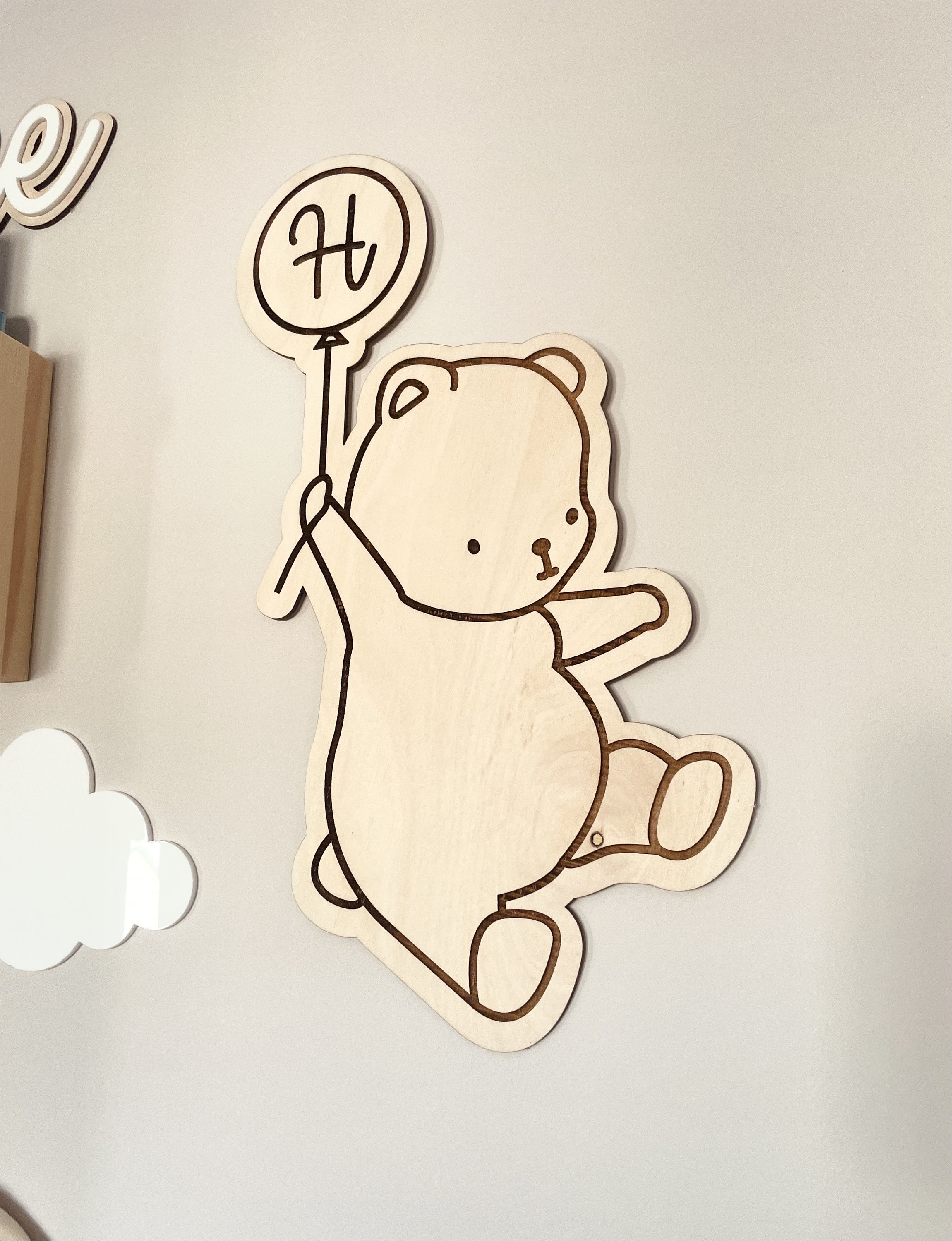 Nursery Teddy Bear sign  | Boho room  |  Neutral | wall quote  | Nursey | kids room |  Wooden Sign |  Elephant decor | Animal Decor