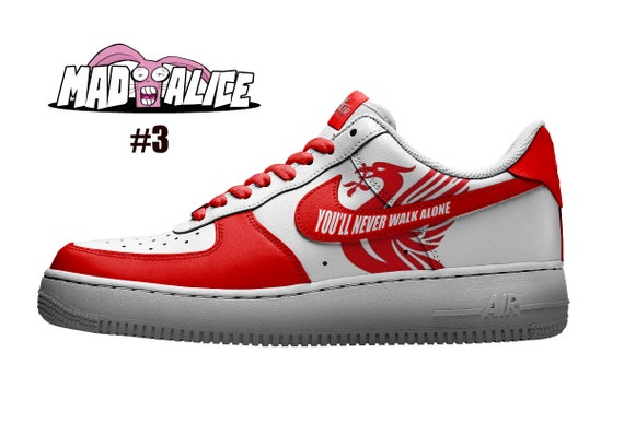 Hand painted custom Nike AF1 air force one Liverpool football | Etsy