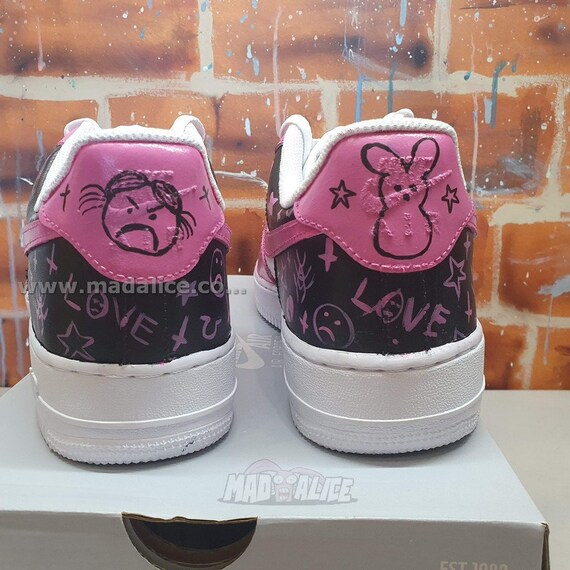 Lil Peep Shoes Hand Painted Custom Nike Af1 Sneakers Etsy Lil Peep Shoes Hand Painted Custom Nike Af1 Sneakers Etsy