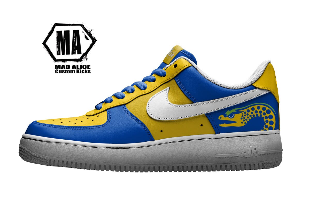 Custom Hand Painted Nike Air Force 1 Shoes Parramatta Eels | Etsy Ireland