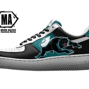 Zapatos Nike Air Force 1 pintados a mano a mano Wests Tigers | Etsy