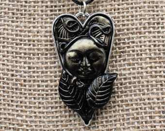 Tourmaline Valentines Gift Jade Shades of Green Pendant Sterling Silver Cutout on Back Bamboo Forest Jade and Tourmaline Heart