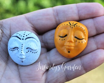 Fun Painted Face Magnets, Happy Face Magnets (Set of 2)