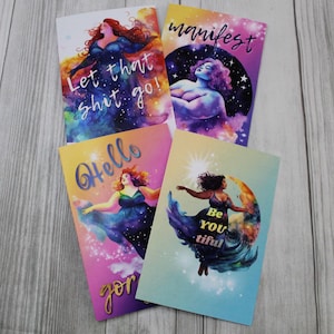 Body Positive Greeting Cards with Envelope, Curvy Girls, Women&#39;s Empowerment, Self Acceptance