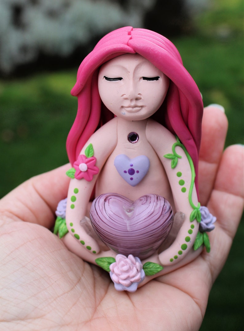 Clay Goddess, Mushroom Goddess, Love Goddess, Altar Goddess, Witch Statue, Altar Decor, Cottagecore, Mushies, Ravens Love Goddess