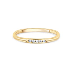 Zarte schlank Ring, stapelbar Silber Ring