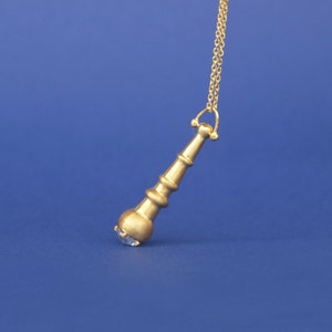 Telescope Charm Chain Necklace, Dainty Celestial necklace