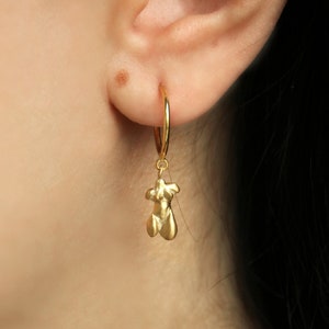 Female Empowerment Hoops, Gold Female Body Earrings, Self love earrings