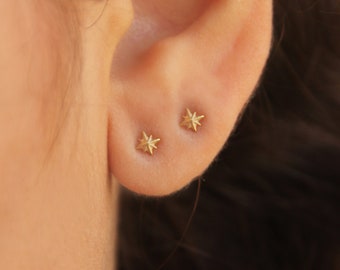 North Star Stud Earrings, Tiny star earrings, Tiny star earrings