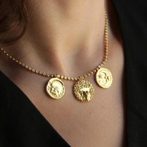 Celestial Charm Necklace,  Delicate Moon Necklace, Celestial Necklace
