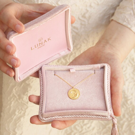 Portagioie Da Viaggio In Velluto - Con Scomparti Per Anelli, Orecchini, Collane, Colore Blu - Foto 12