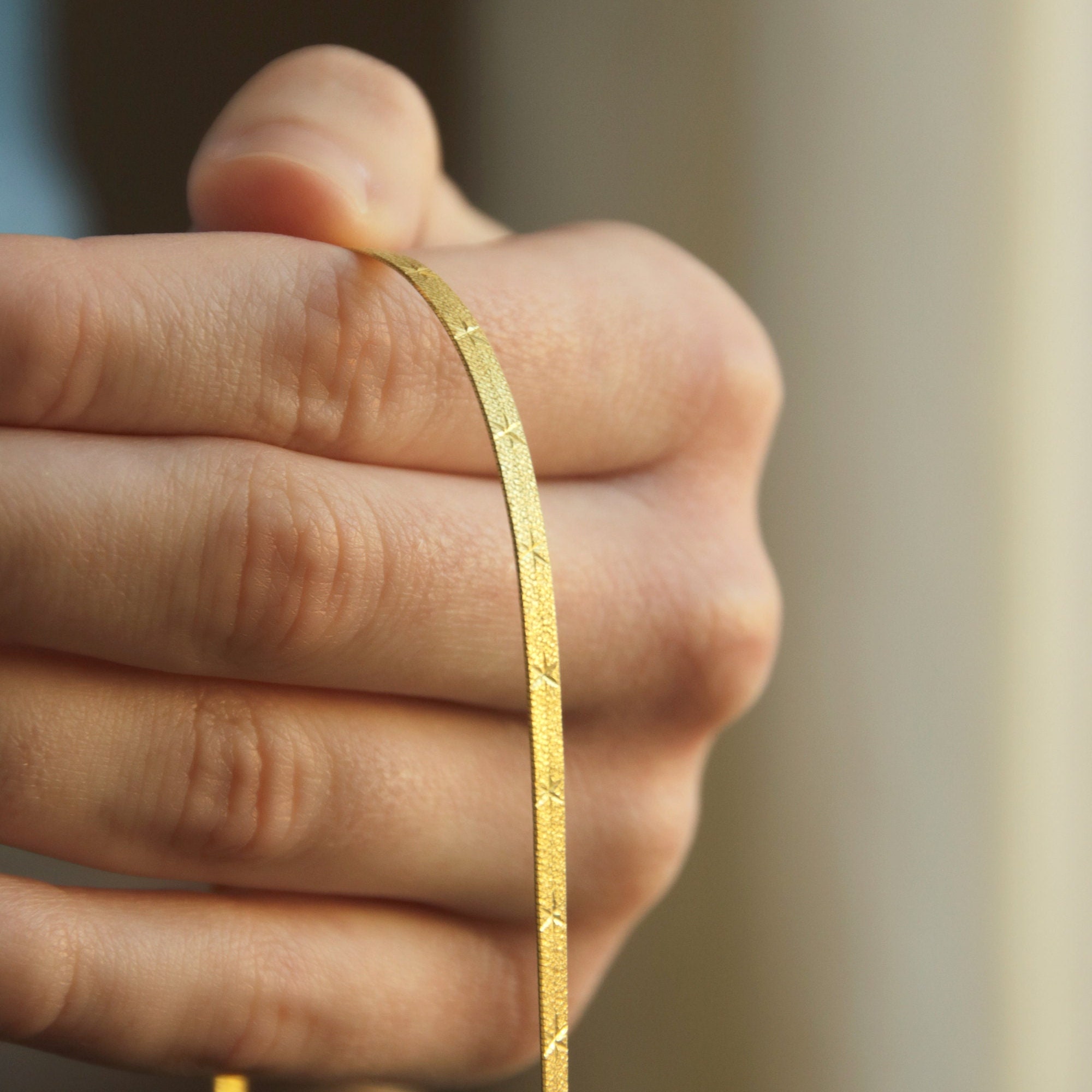 Herringbone Chain Necklace Engraved – Sparklane