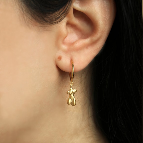 Female Empowerment Hoops – Handcarved Body Charm Earrings – Gold Dainty Hoops – Self Love Jewelry – Statement Earrings – USA Duties Included