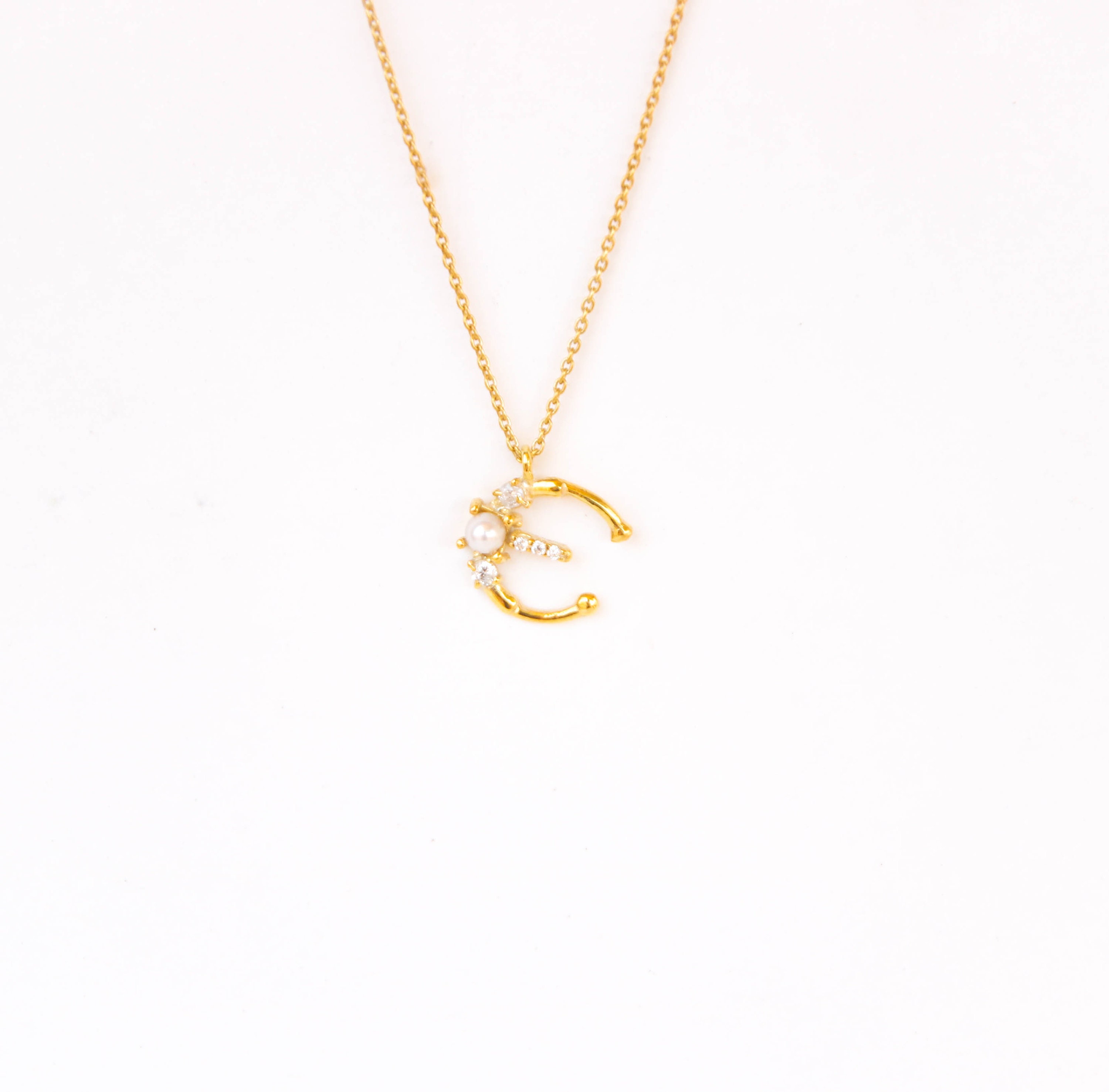 Gold Personalized Pearl Name necklace Family Necklace | Etsy