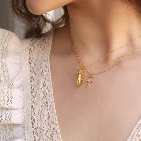 Pointe shop shoe necklace