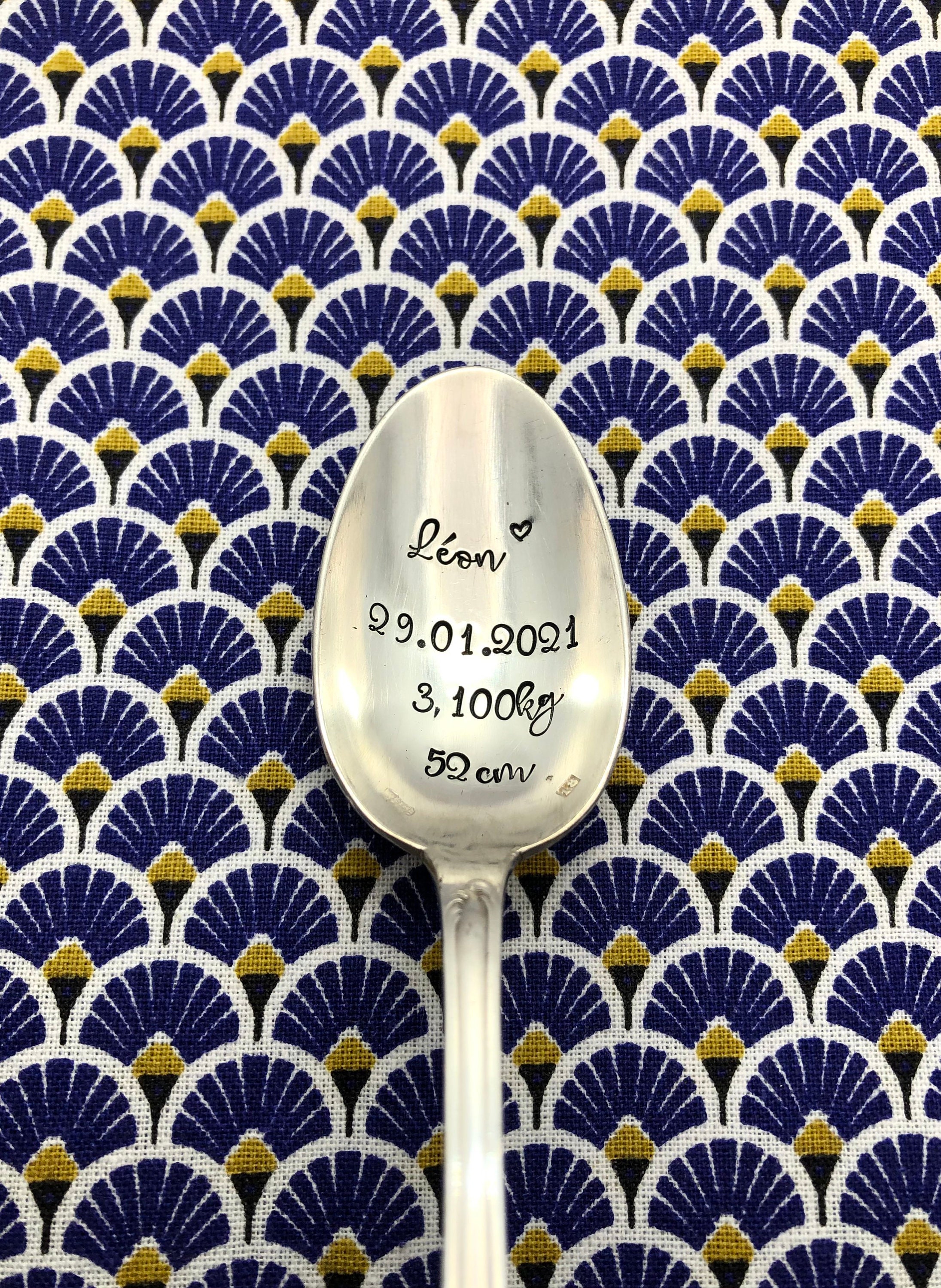 Cuillère de Naissance Prénom + Date Poids Taille